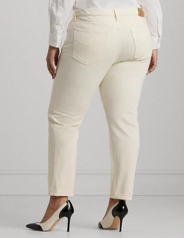 Lauren Ralph Lauren Mid-Rise Tapered Ankle Jeans MSRP $125