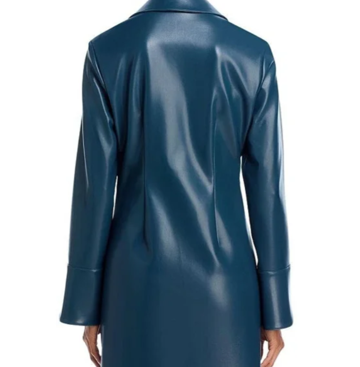 Cinq Sept Mckenna Faux Leather Mini Dress MSRP 2 / Nightfall Cinq Sept Mckenna Faux Leather Mini Dress MSRP 2 / Nightfall