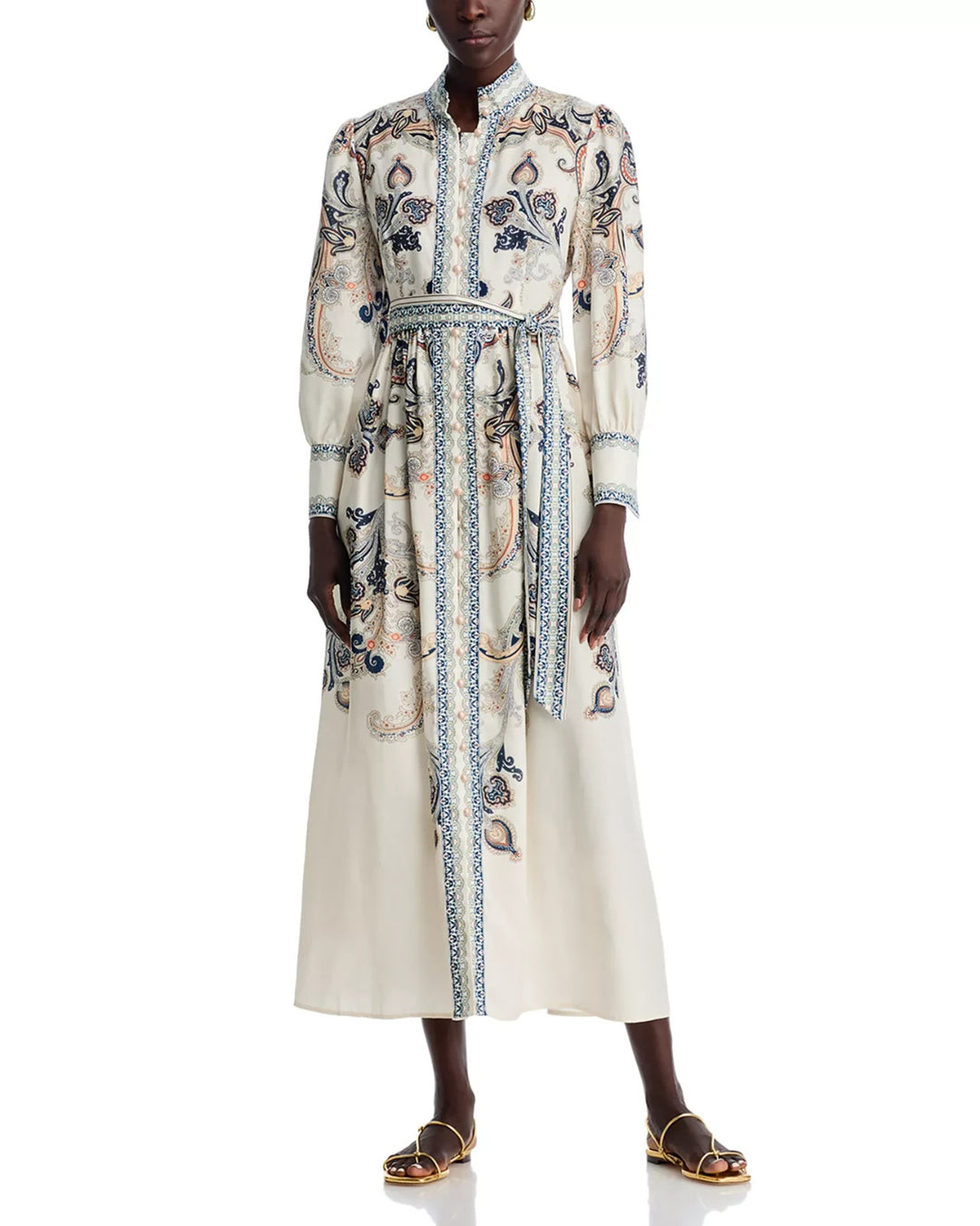 Nancy Yang Mandarin Collar Maxi Dress MSRP $207