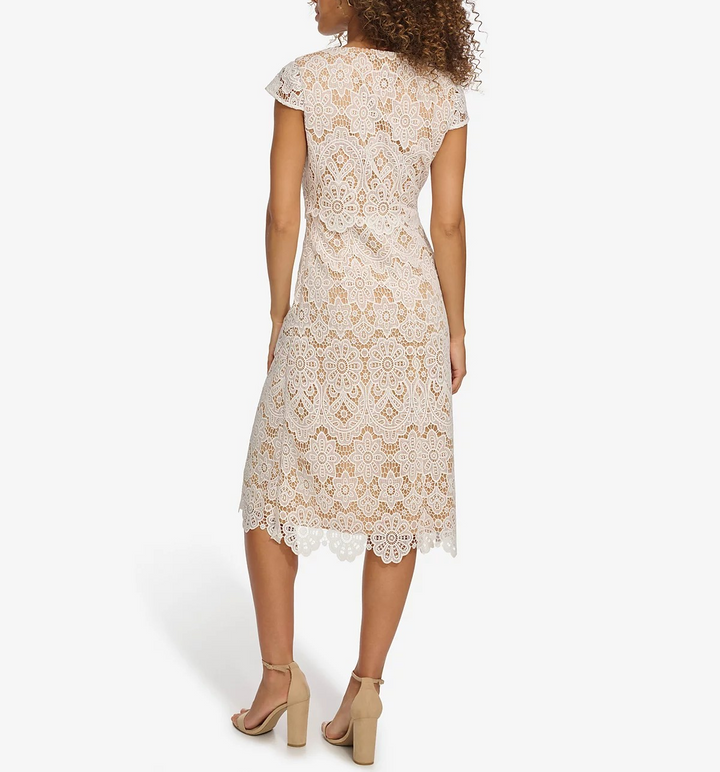 Kensie Women's Floral-Lace A-Line Dress MSRP $148