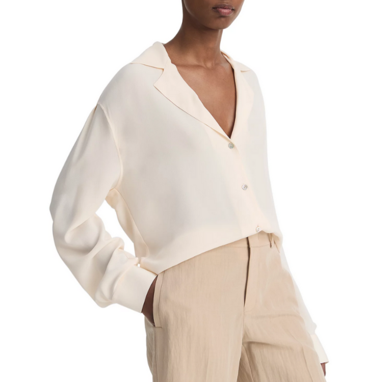 Vince Silk Dolman Sleeve Shirt MSRP $395
