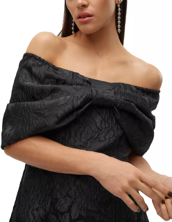 Vero Moda Bow Front Textured Mini Dress MSRP $99