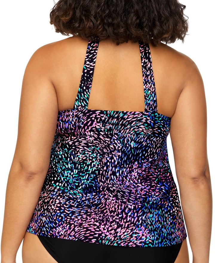 Island Escape Printed Halter-Back Tankini MSRP $49.99