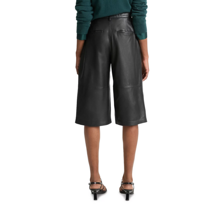 Vince Mid Rise Leather Shorts MSRP $995