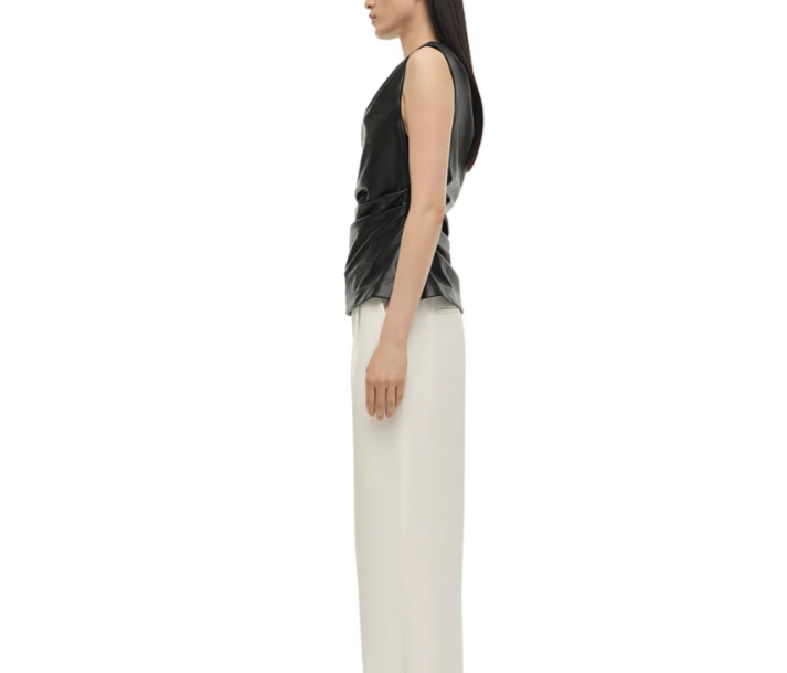 SIMKHAI Wynter Sleeveless Draped Top MSRP $425