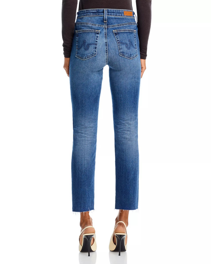 AG Mari High Rise Straight Leg Cropped Jeans MSRP $235