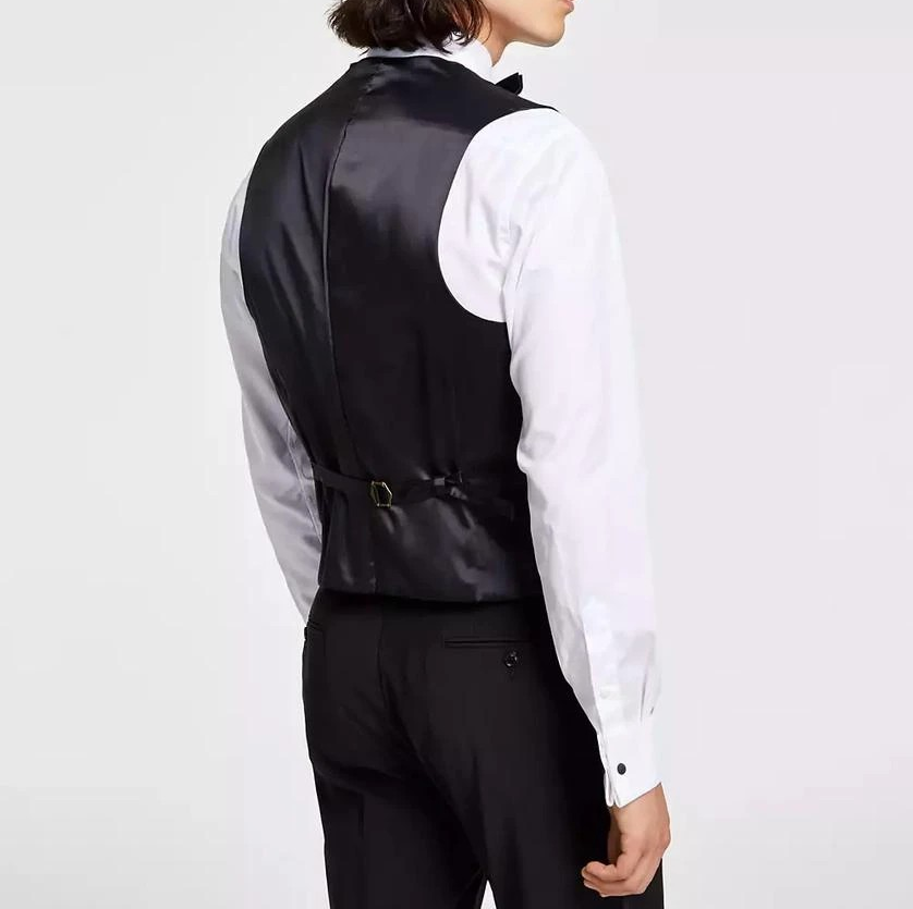 Calvin Klein Men's Slim-Fit Infinite Stretch Black Tuxedo Vest MSRP $125