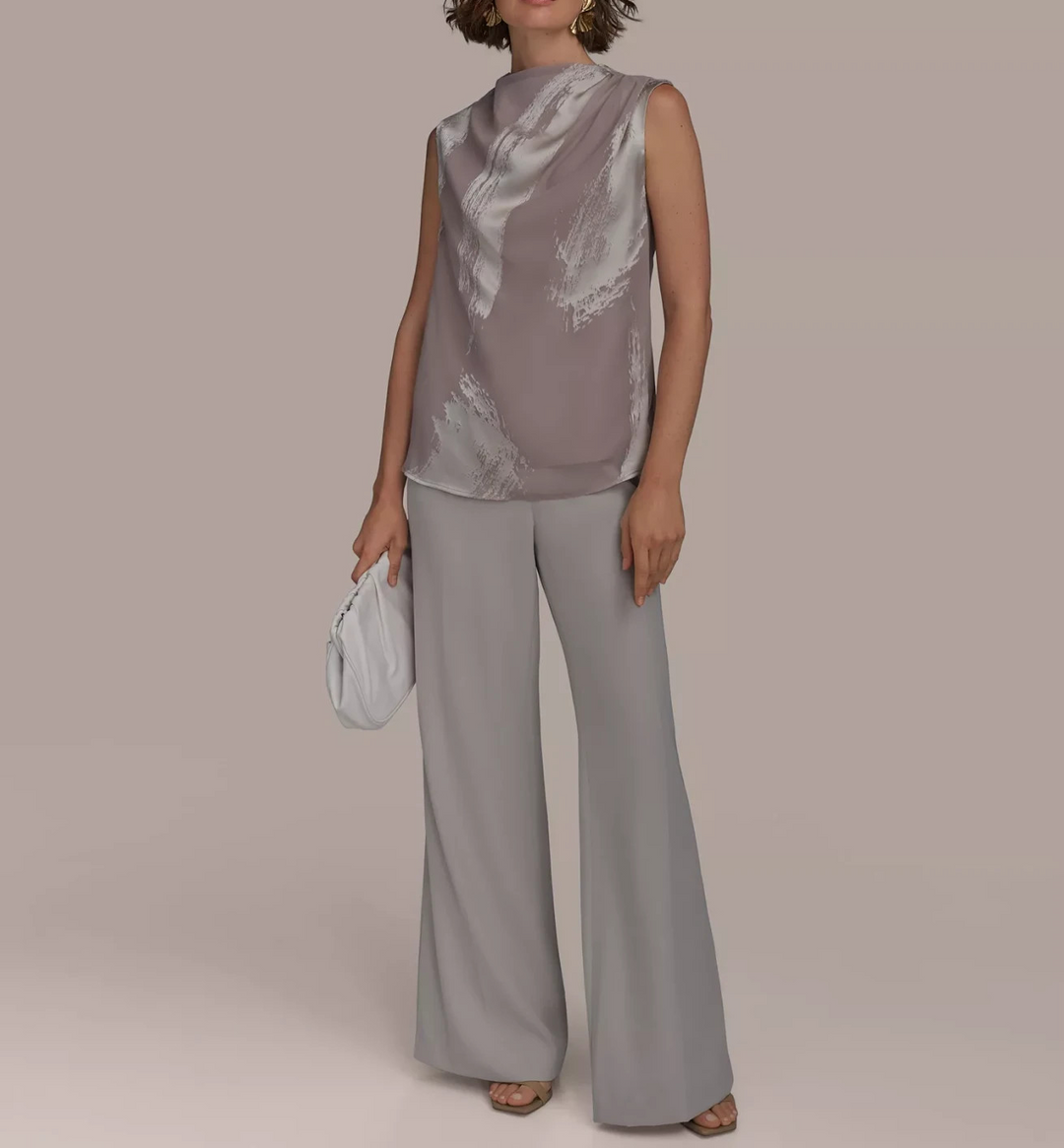 Donna Karan New York Women's Sleeveless Burnout Top MSRP $89