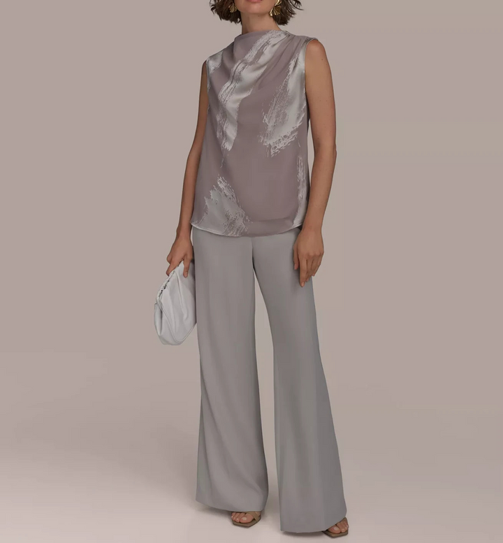 Donna Karan New York Women's Sleeveless Burnout Top MSRP $89