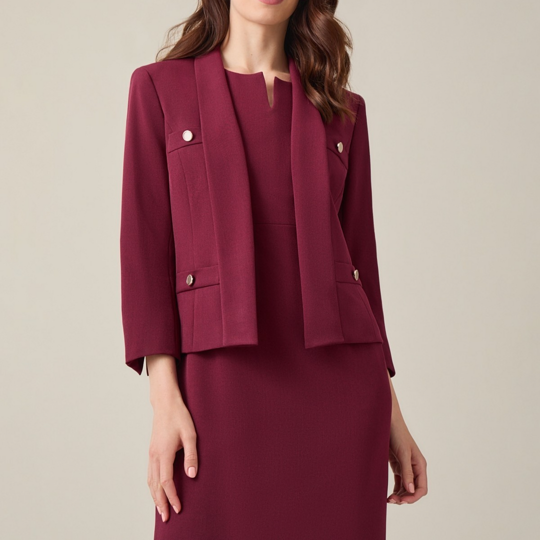 Kasper Petite Stretch Crepe Shawl-Collar Open-Front Blazer MSRP $119