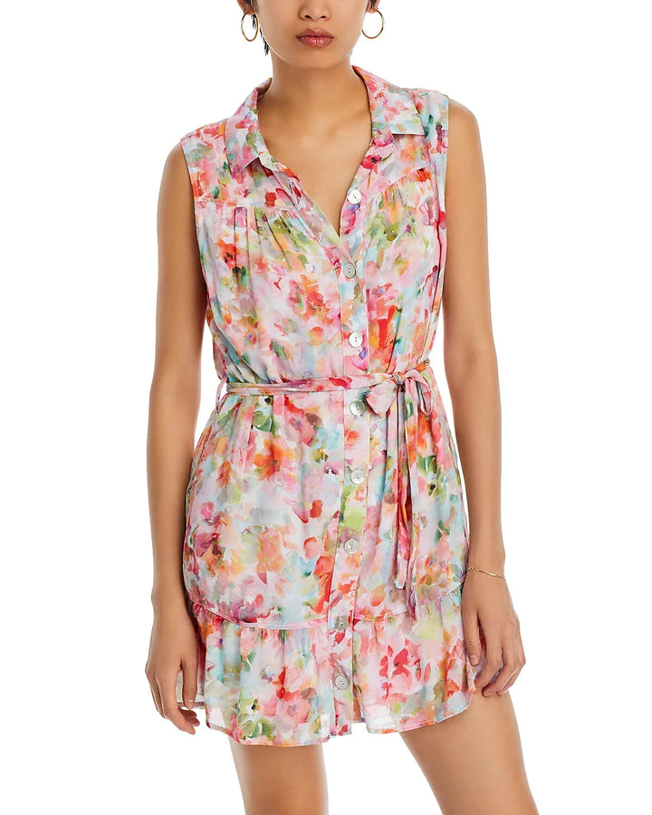 Bella Dahl Sleeveless Mini Shirt Dress MSRP $194 Size L