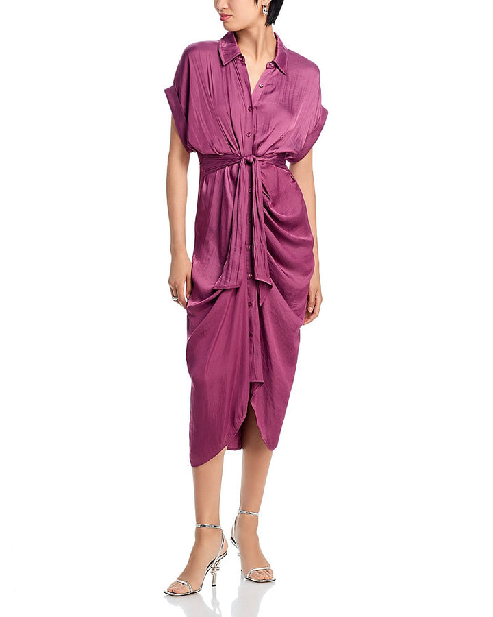 Steve Madden Tori Tie-Front Midi Shirtdress MSRP $99