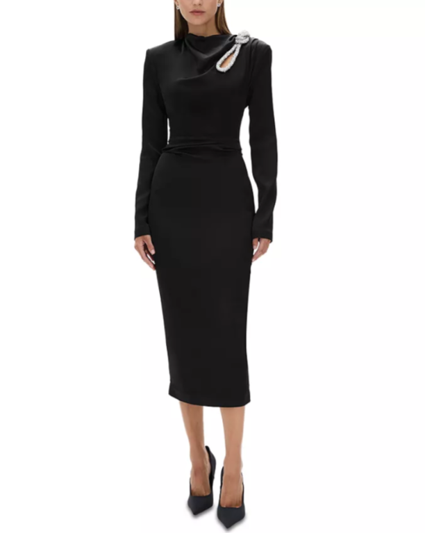 Rachel Gilbert Henrietta Embellished Midi Dress MSRP $1495