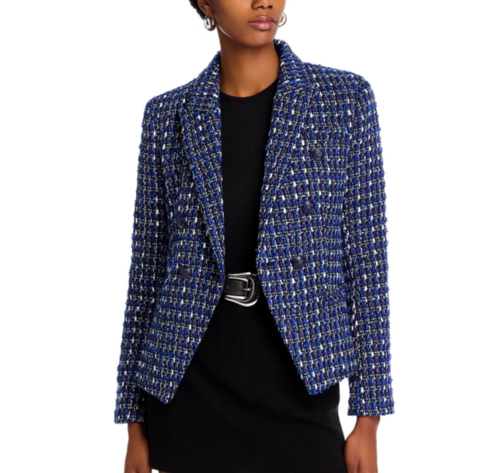 L'AGENCE Marie Tweed Blazer MSRP $675