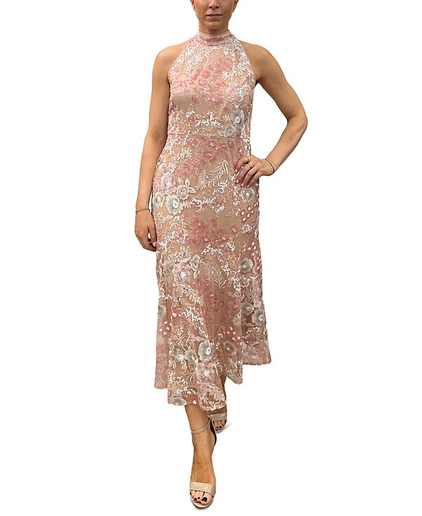 Sam Edelman Women's Floral Lace Sequin Sleeveless Dress MSRP $158 DGFOutlet Sam Edelman Women's Floral Lace Sequin Sleeveless Dress MSRP $158 DGFOutlet