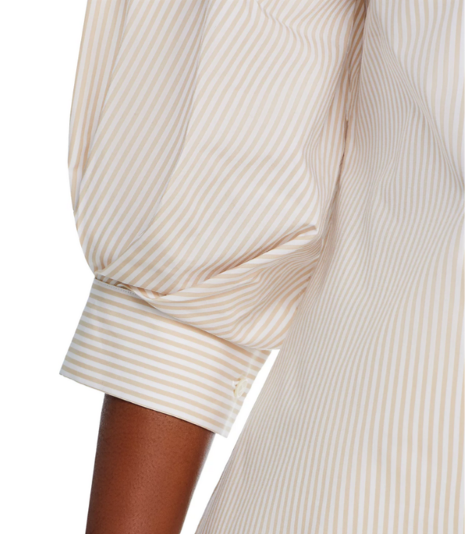 Lafayette 148 New York Balloon Sleeve Slim Blouse MSRP $598