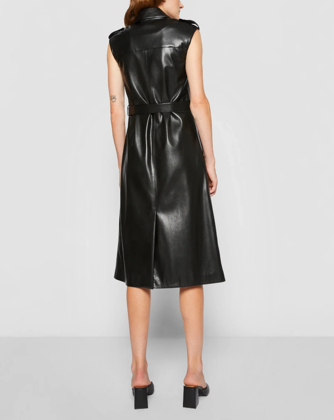 Boss Dujeta Faux Leather Dress MSRP $595