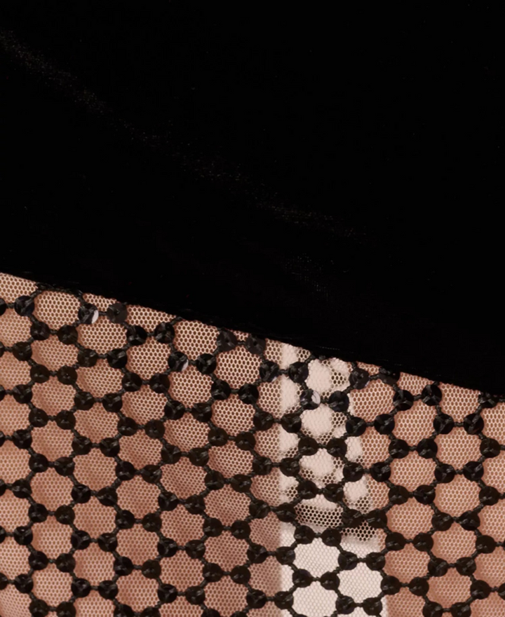 Adrianna Women's Asymmetric Velvet and Mesh Sheath Dress MSRP $195