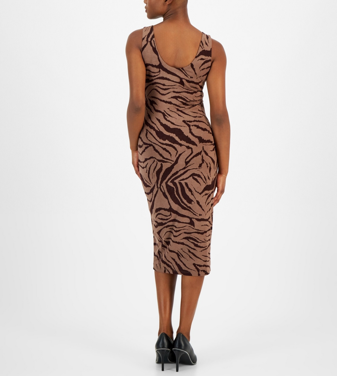 Bar III Petite Animal-Print Bodycon Midi Dress 