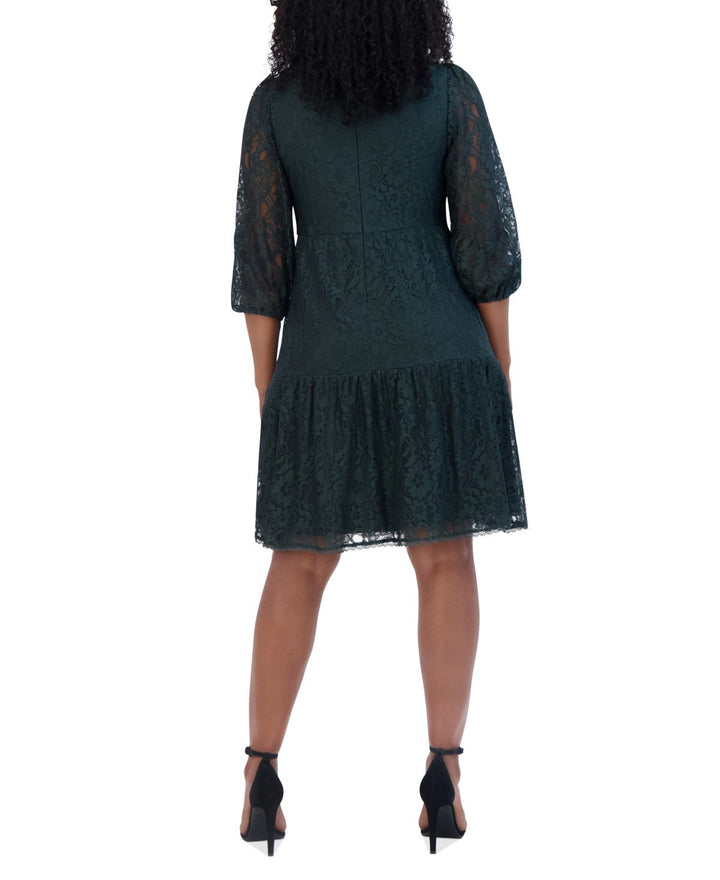 Jessica Howard Lace Balloon-Sleeve A-Line Dress MSRP $129