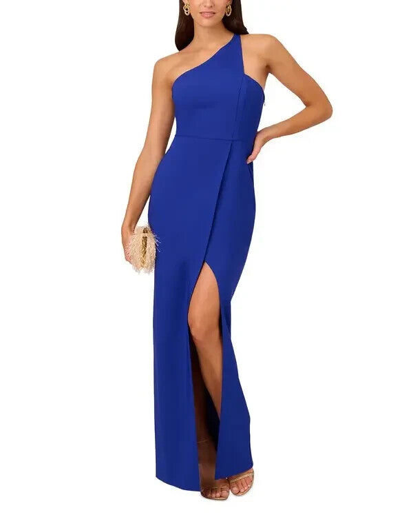 Liv Foster Crepe One Shoulder Gown MSRP $245