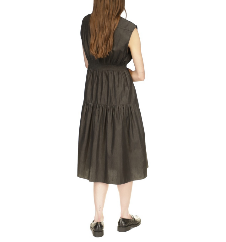 MICHAEL Michael Kors Empire-Waist Zip-Front Midi Dress MSRP $175