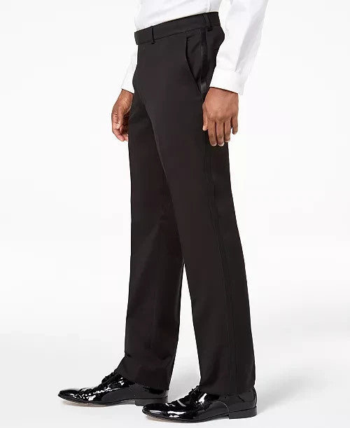 Kenneth Cole Reaction Ready Flex Slim-Fit Tuxedo Pants # 19B 1048 New