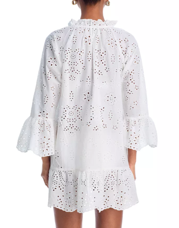 AQUA Embroidered Cover-Up Dress MSRP $108