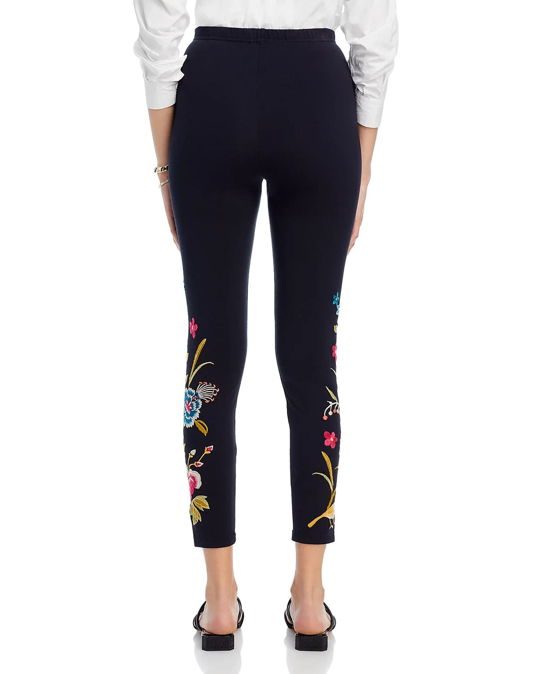 Johnny Was Celina Floral Embroidered Leggings MSRP $115