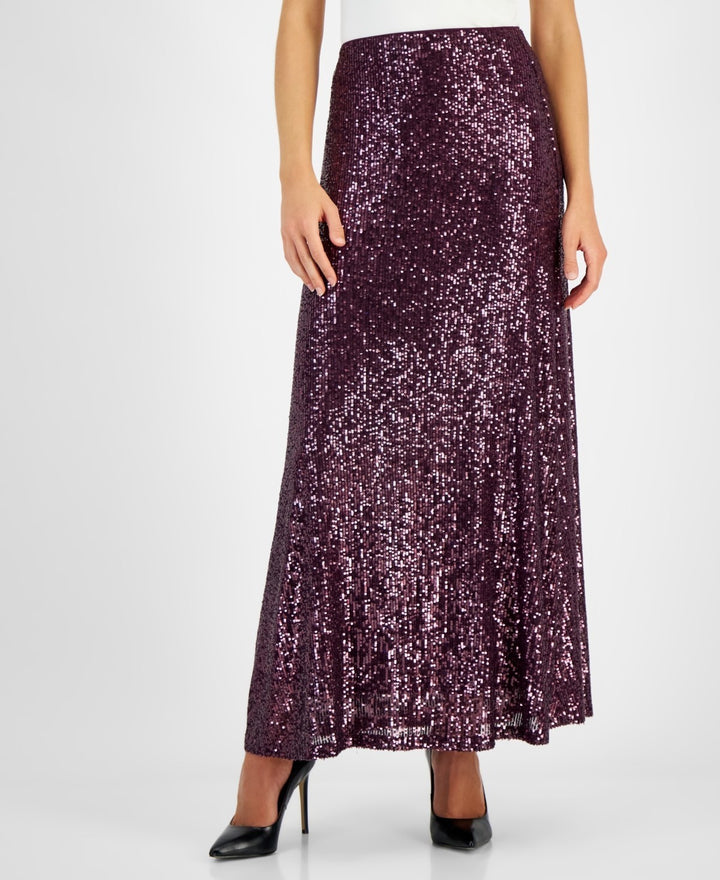 Anne Klein Women's Sequin Maxi Skirt MSRP $129