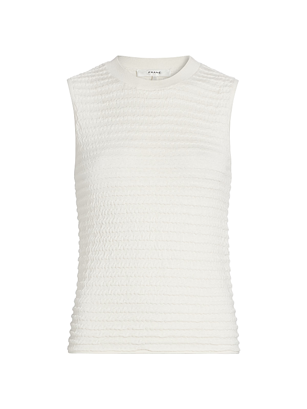 Frame Smocked Sleeveless Top MSRP $348