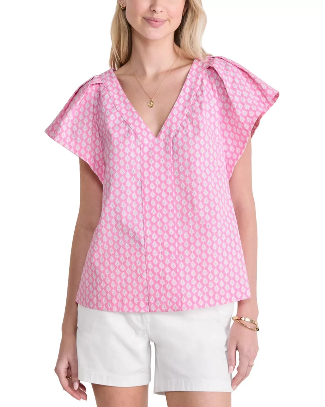 Vineyard Vines Harbor Flutter Sleeve Top MSRP $98