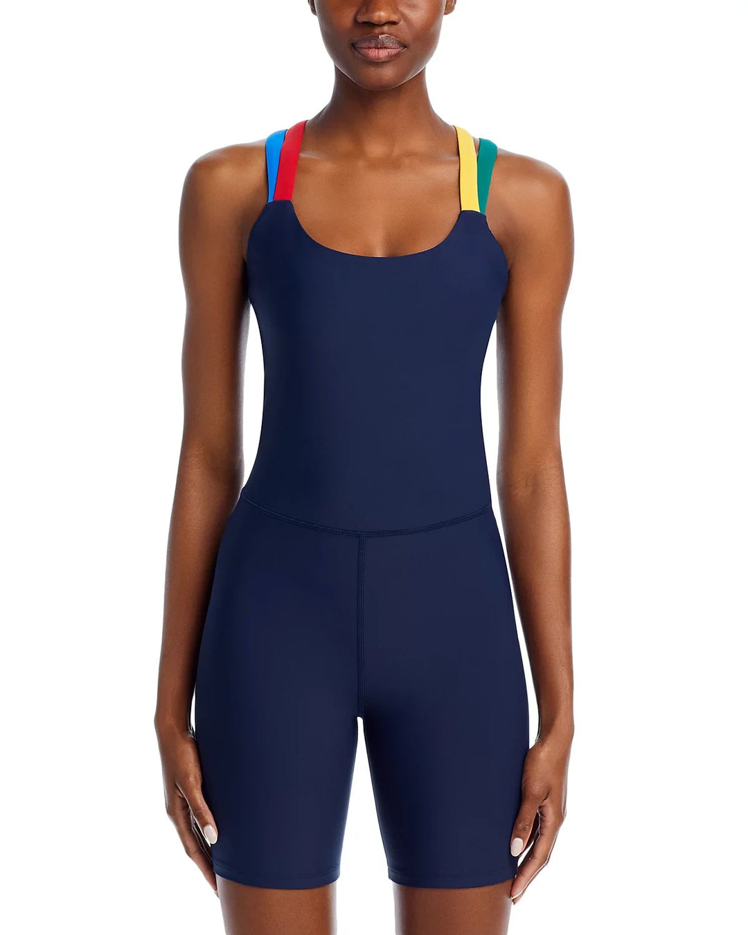 AQUA Athletic x Venus Williams Strappy Back 7" Short Unitard MSRP $78