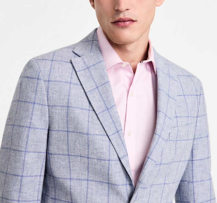 Tommy Hilfiger Men's Modern-Fit Plaid Sport Coat MSRP $295