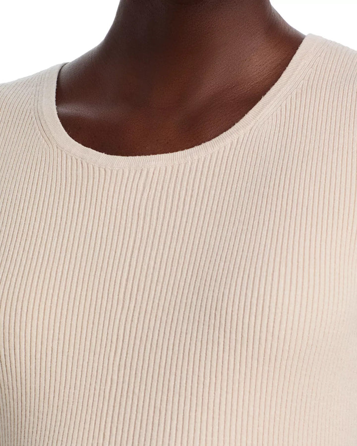 Vita Milano Sioni Ribbed Flared Hem Sweater MSRP $88