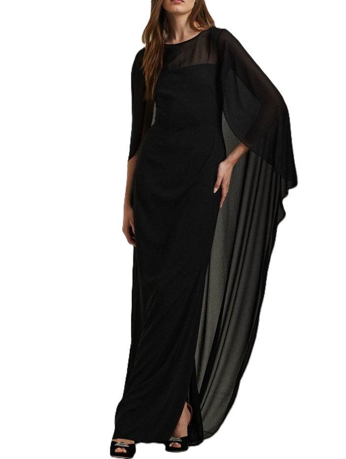 Lauren Ralph Lauren Cape Georgette Gown MSRP $265