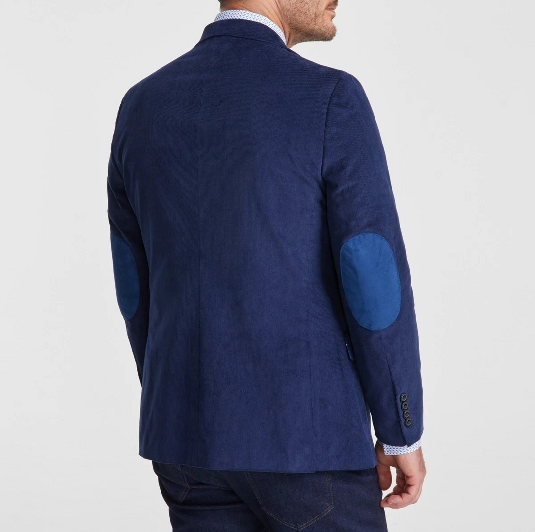 Nautica Men's Modern-Fit Solid Stretch Corduroy Elbow Patch Sport Coat MSRP $295
