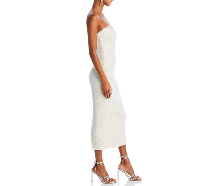 Self-Portrait Embellished Boucle Midi Sheath Dress MSRP $615