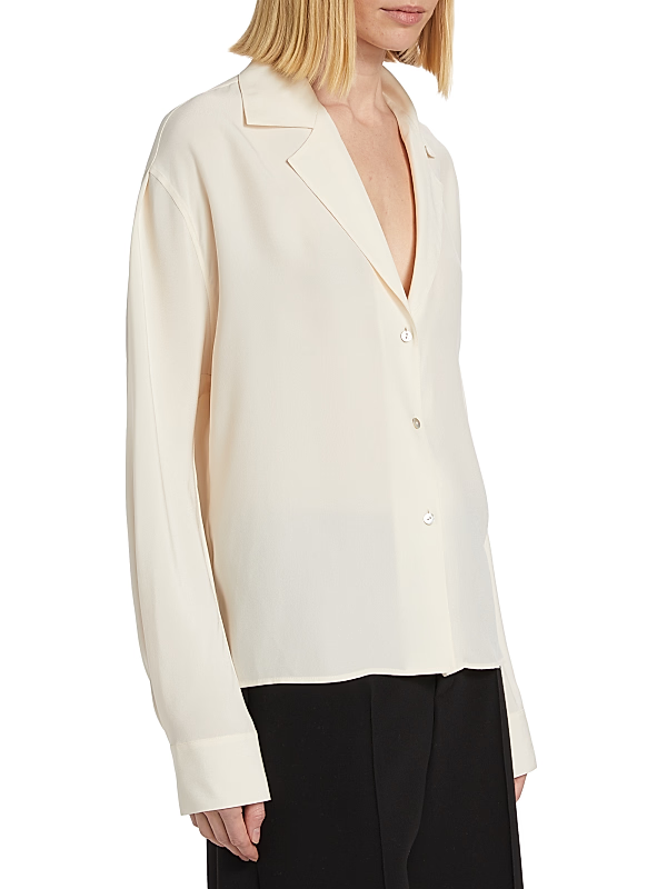 Vince Silk Dolman Sleeve Shirt MSRP $395