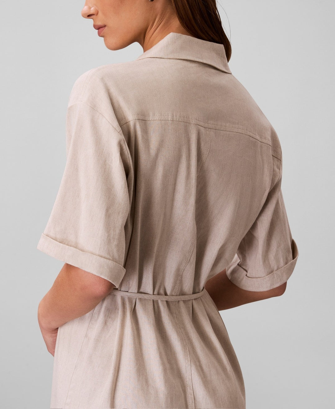 Calvin Klein Women's Tie-Waist Shirtdress MSRP $169