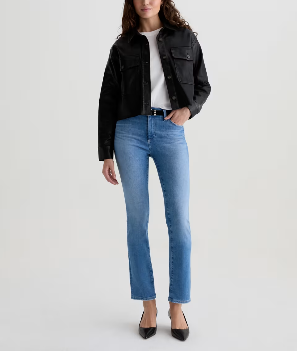 AG Mari Mid-Rise Slim Straight Jeans MSRP $225