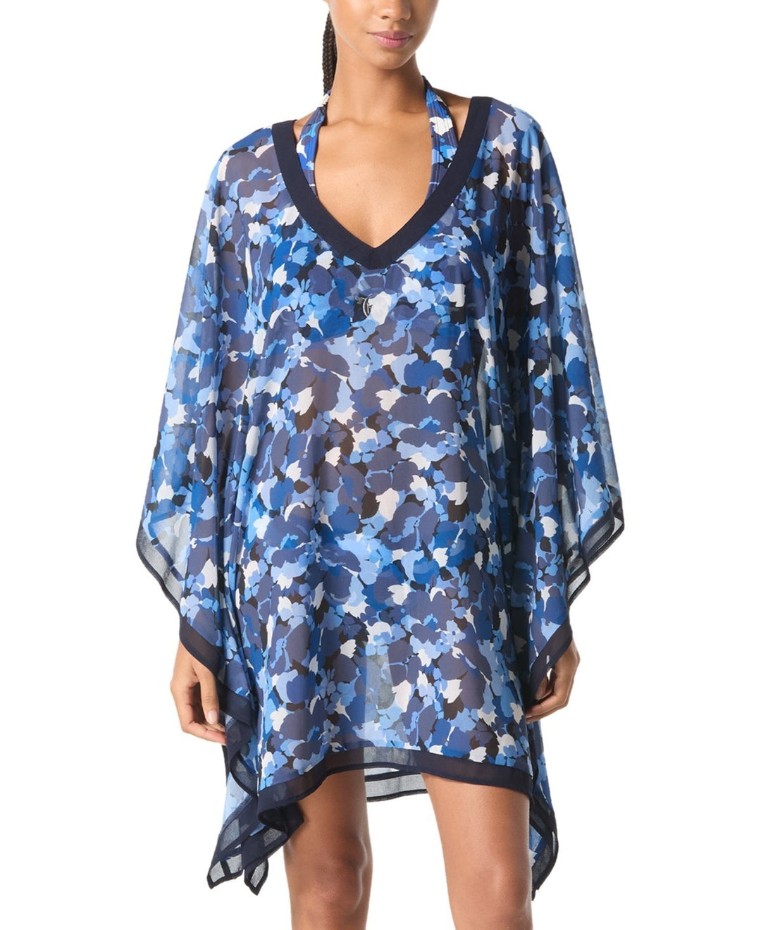 MICHAEL Michael Kors Women's Chiffon Poncho Cover-Up MSRP $98