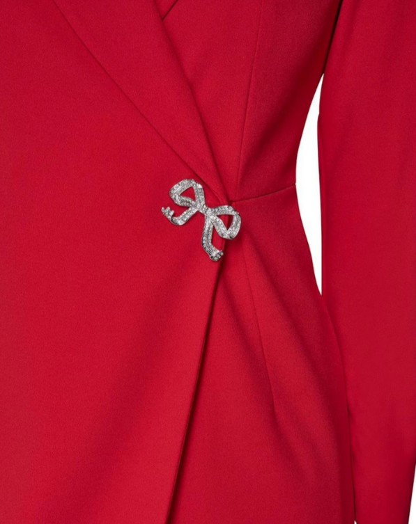 KARL LAGERFELD PARIS Bow Detail Jacket Dress MSRP $168