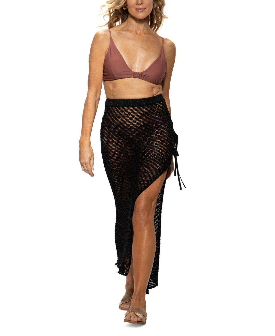 Dotti Crochet Side-Tie Cover-up Maxi Skirt  MSRP $78