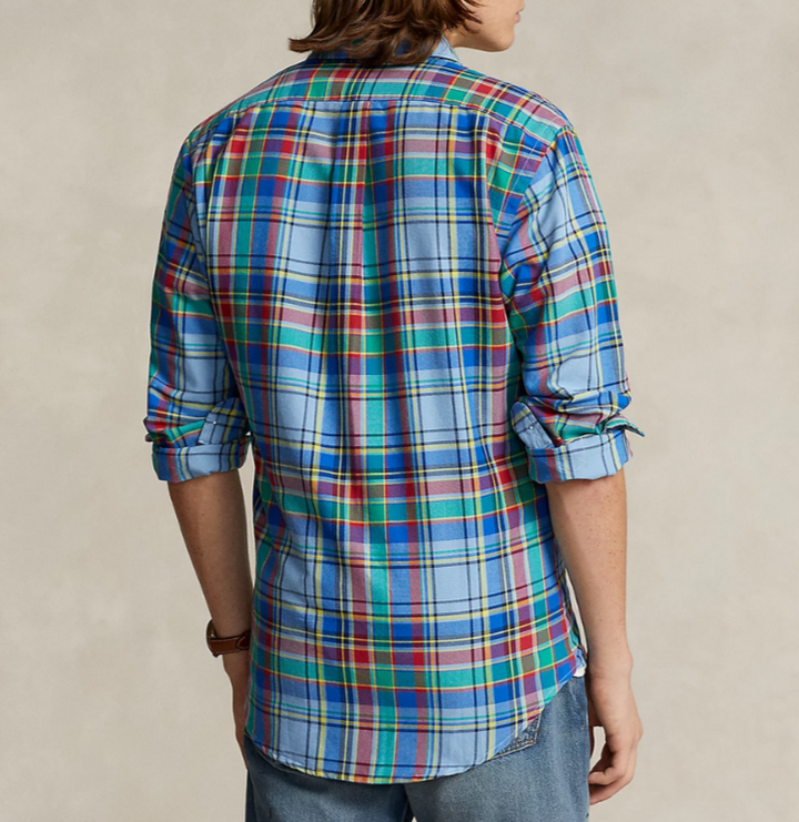 Polo Ralph Lauren Classic Fit Printed Long Sleeve Button Front Oxford Shirt $125