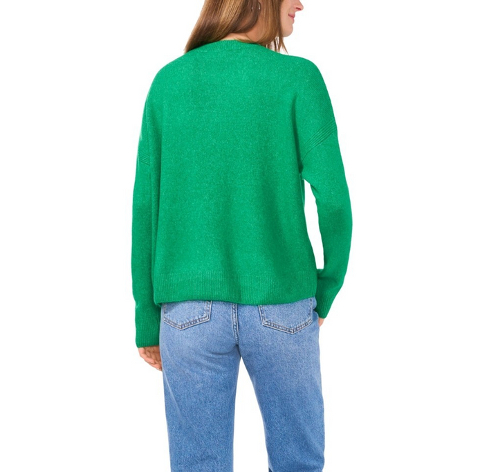 Vince Camuto Women's Ribbed Crewneck Long-Sleeve Sweater MSRP $69