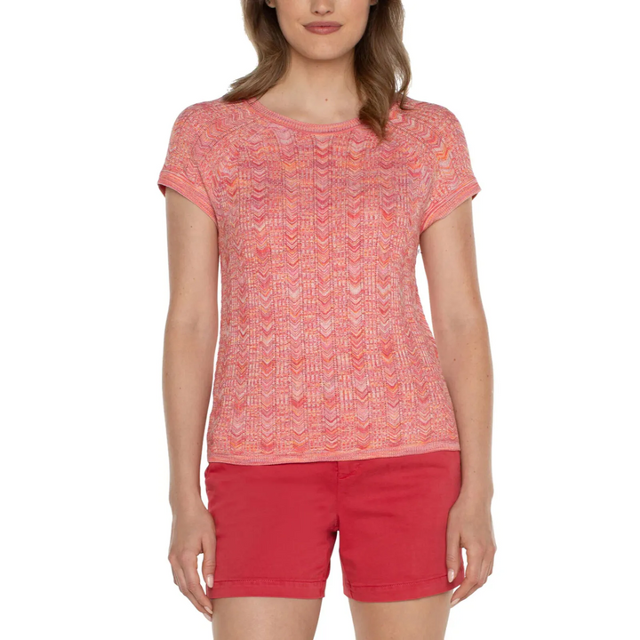 Liverpool Los Angeles Short Sleeve Sweater MSRP $98