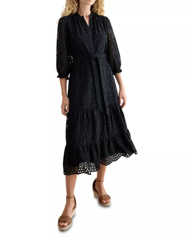 HOBBS LONDON Petite Cianna Embroidered Dress MSRP $400