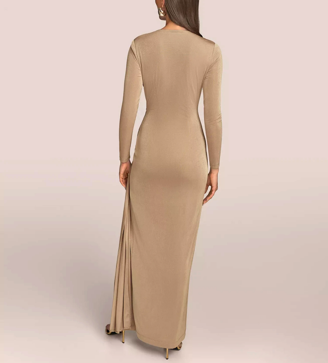 Donna Karan New York Women's Hardware-Trim Faux-Wrap Gown MSRP $219