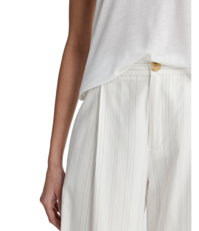 Vince Striped High Rise Wide Leg Pants MSRP $395